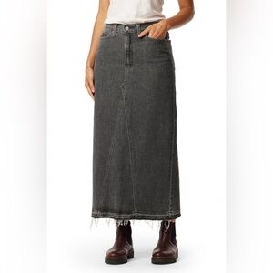 Levi Strauss Signature Charcoal Denim Maxi Skirt Size 8